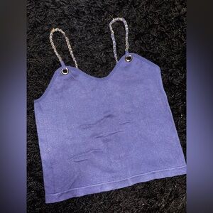 A Girl Thing Purple Camisole with Chain Straps